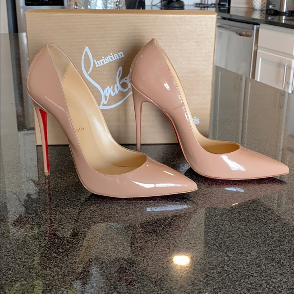 Christian Louboutin So Kate 120 Nude Pumps